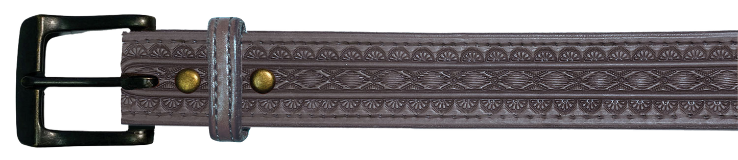 Leather Belt, 1 1/2" with tooling design