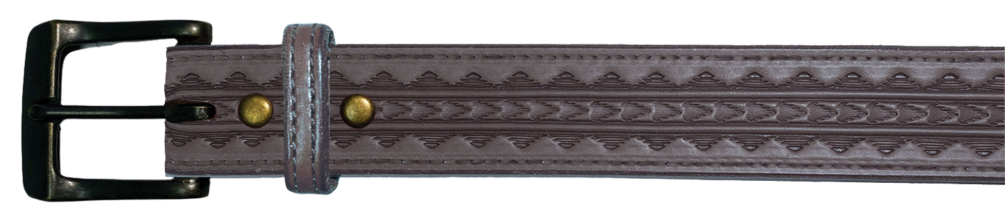 Leather Belt, 1 1/2" with tooling design