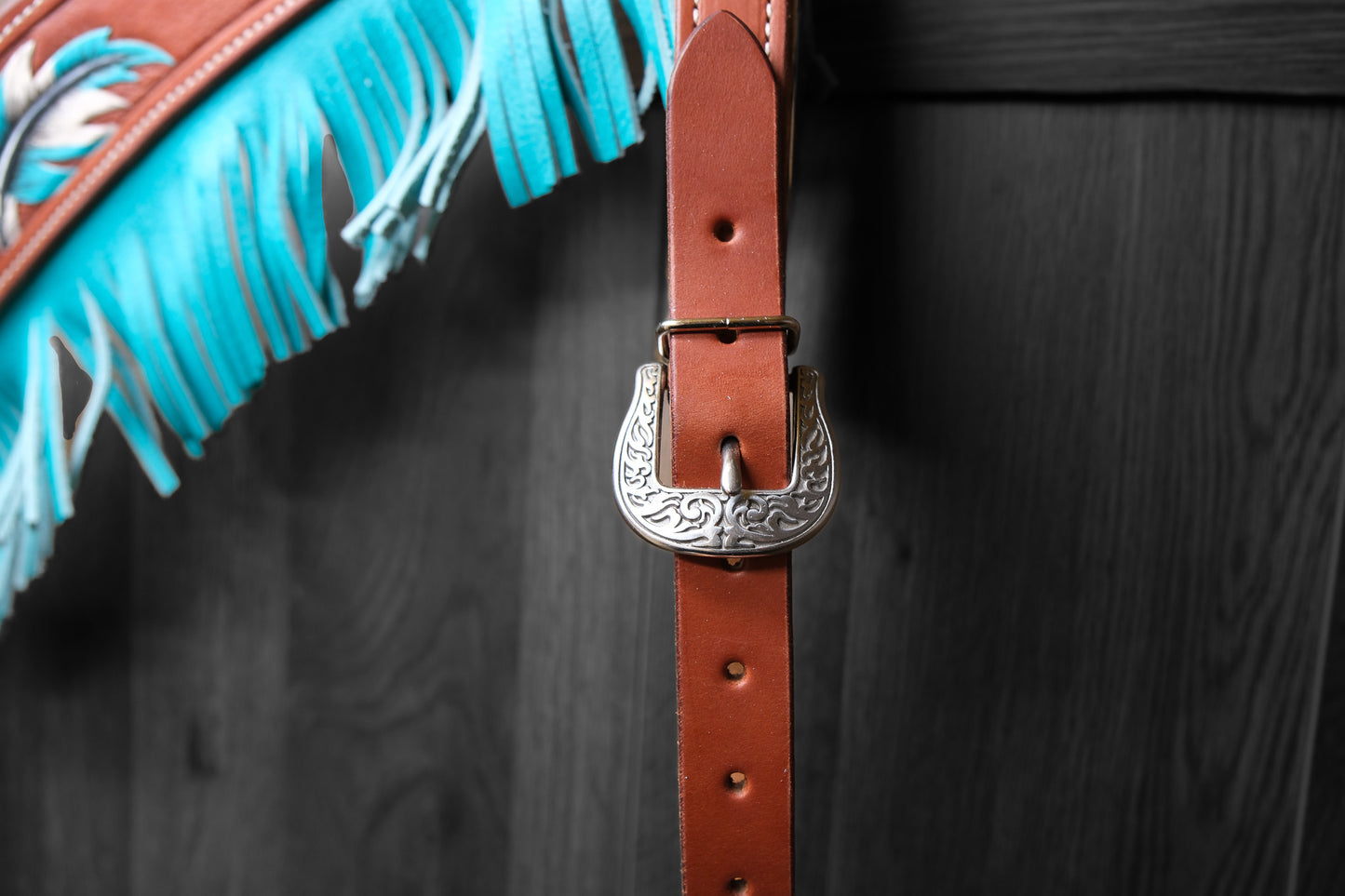 Breastcollar, Standard, hand tooled and hand painted