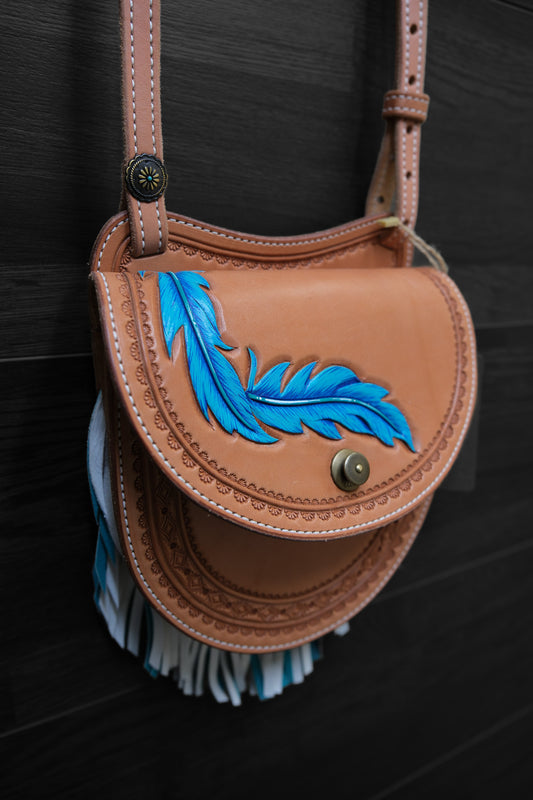 Purse, cross body with fringe