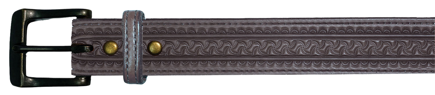 Leather Belt, 1 1/2" with tooling design