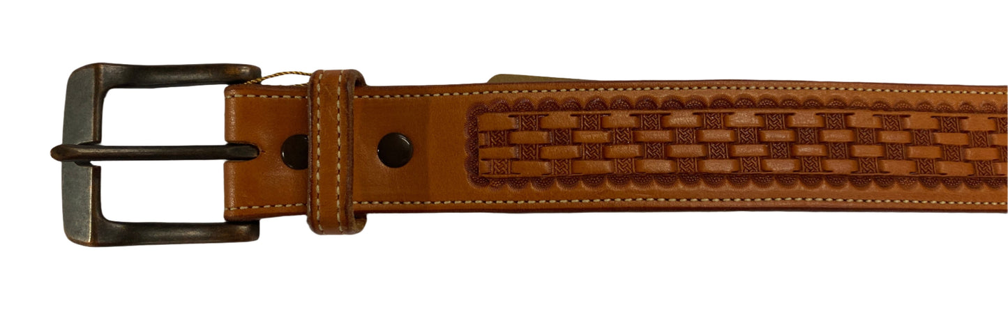 Belt 1117, 34", natural color, with tooling design