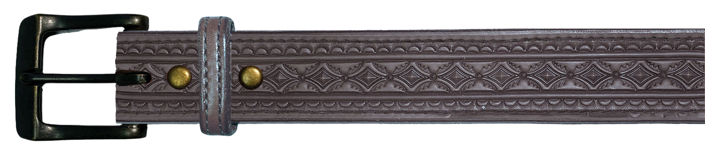 Leather Belt, 1 1/2" with tooling design