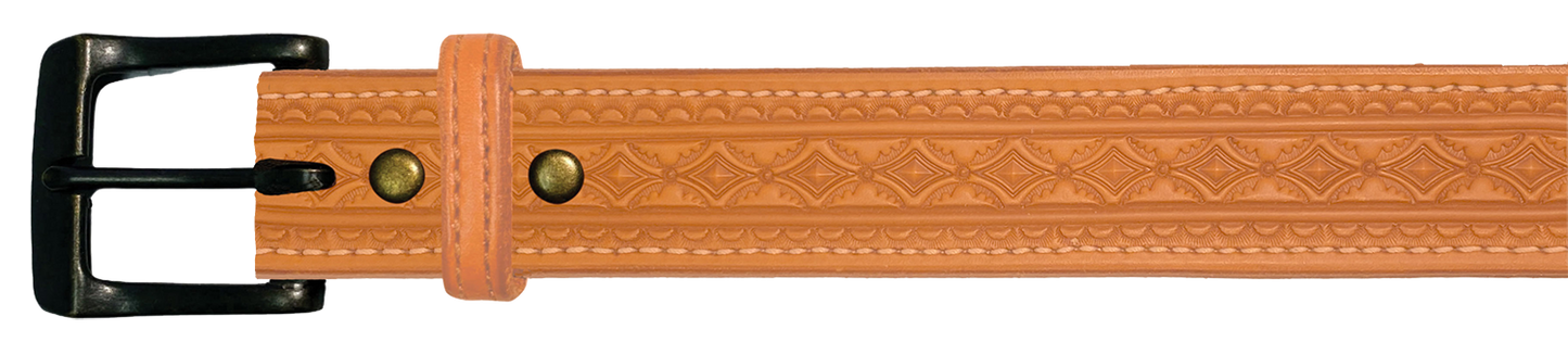 Leather Belt, 1 1/2" with tooling design