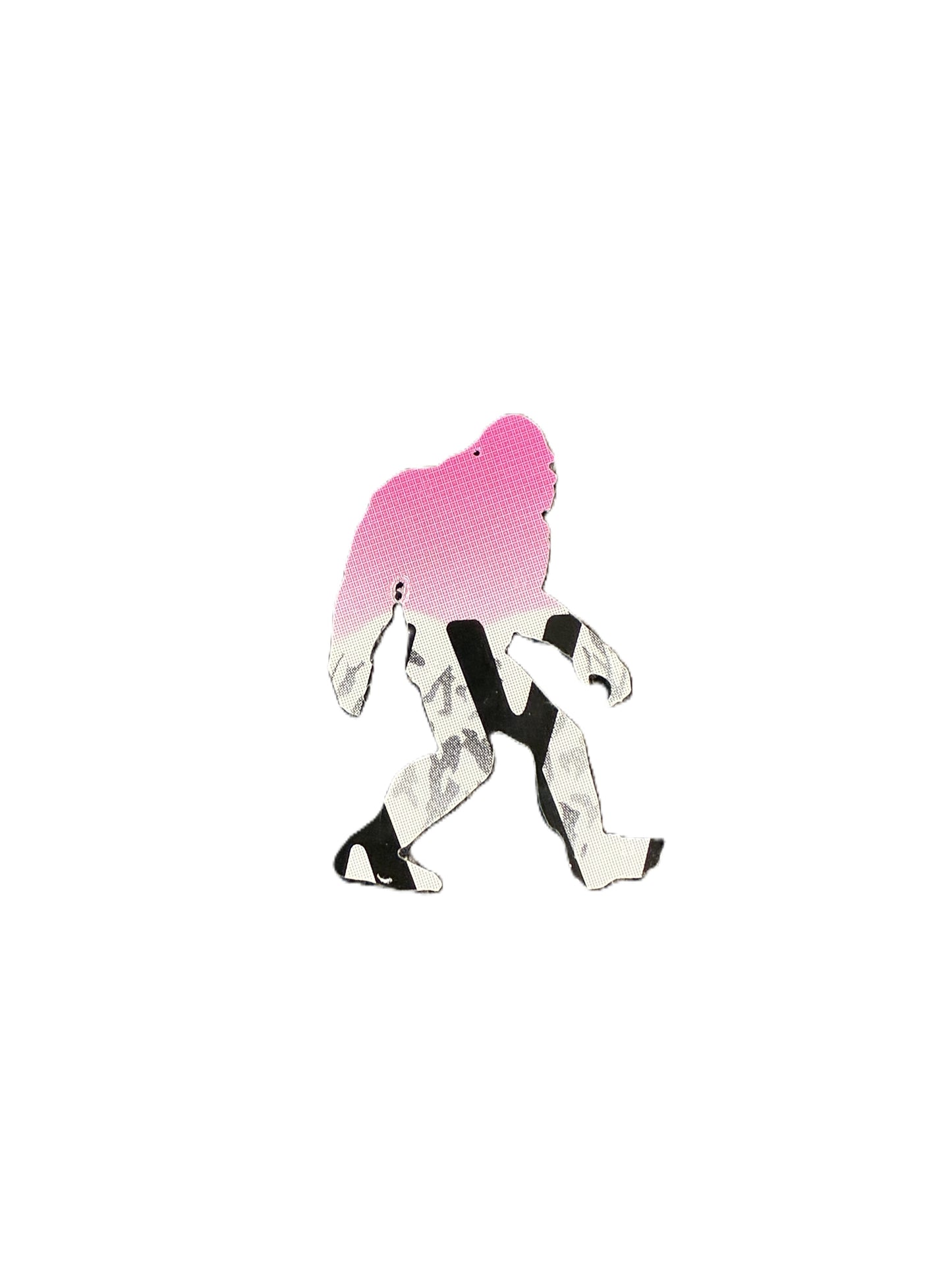 License Plate Bigfoot Ornament - Breast Cancer