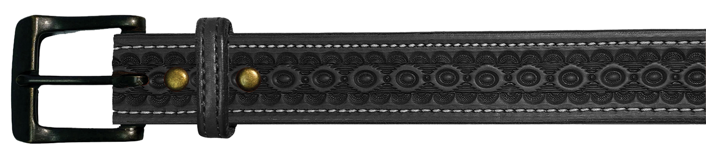 Leather Belt, 1 1/2" with tooling design