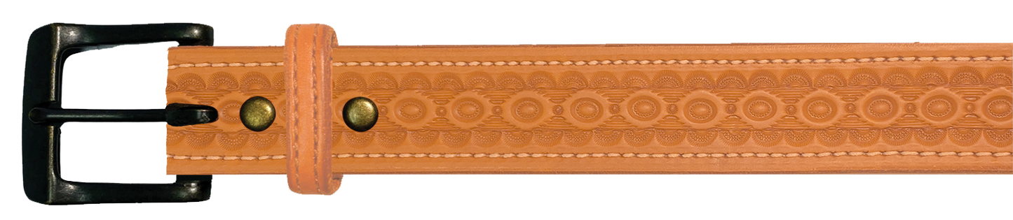 Leather Belt, 1 1/2" with tooling design