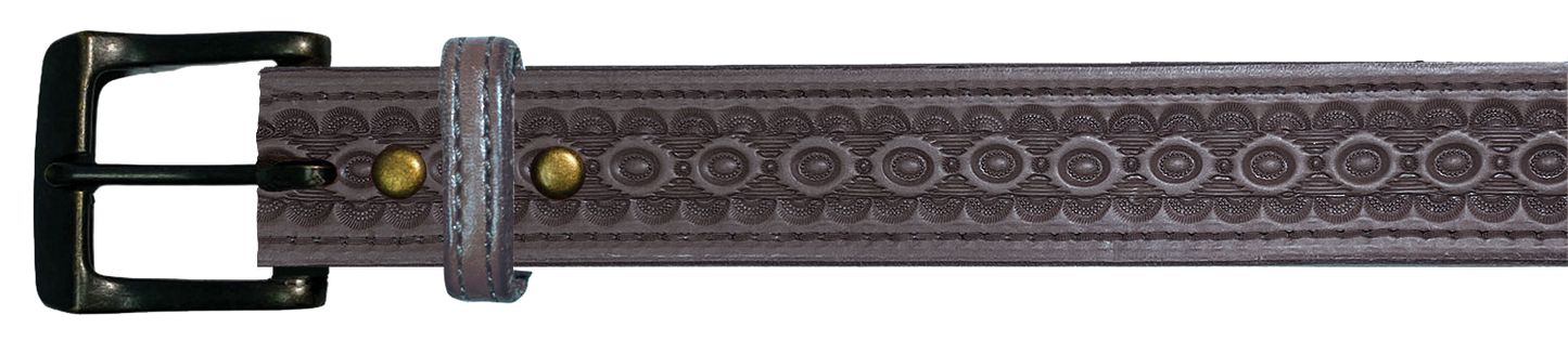 Leather Belt, 1 1/2" with tooling design