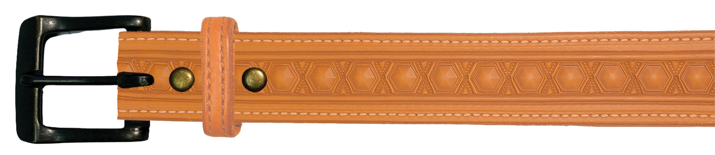 Leather Belt, 1 1/2" with tooling design