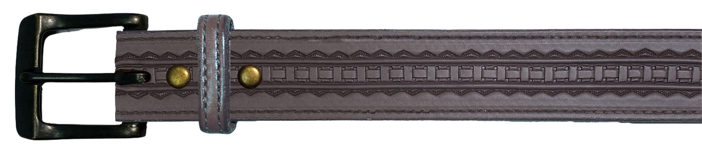 Leather Belt, 1 1/2" with tooling design