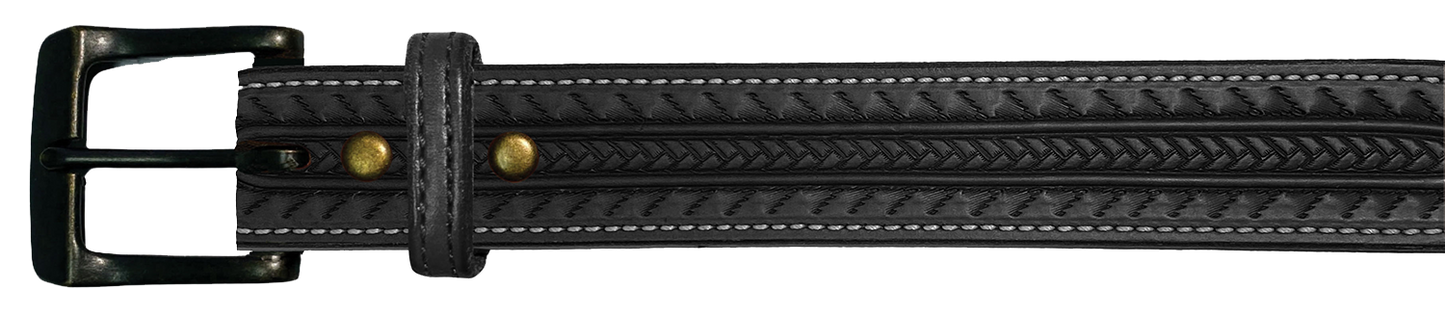 Leather Belt, 1 1/2" with tooling design