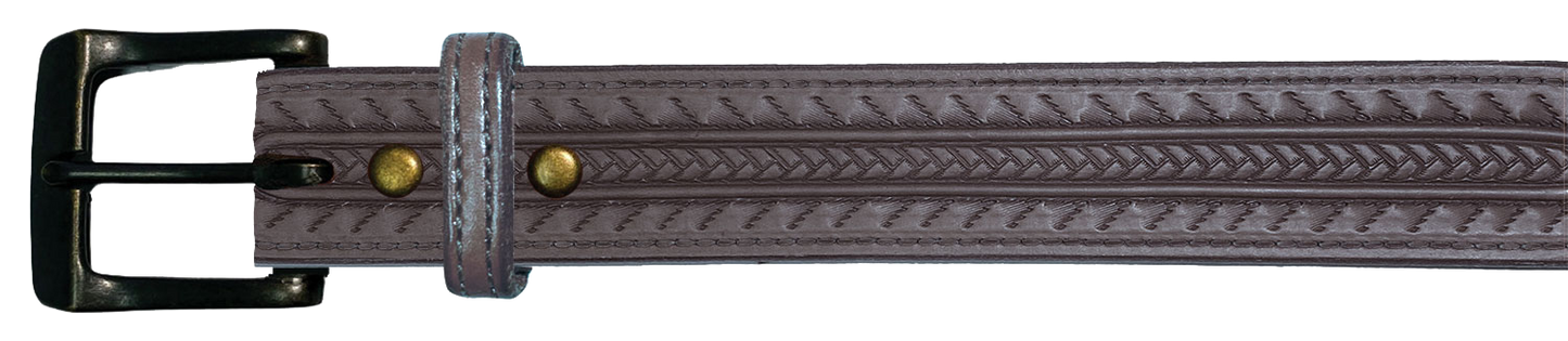 Leather Belt, 1 1/2" with tooling design