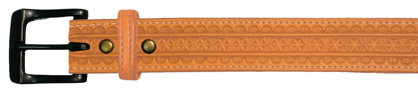 Leather Belt, 1 1/2" with tooling design