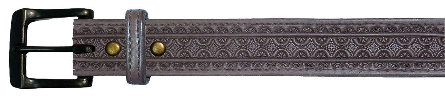 Leather Belt, 1 1/2" with tooling design