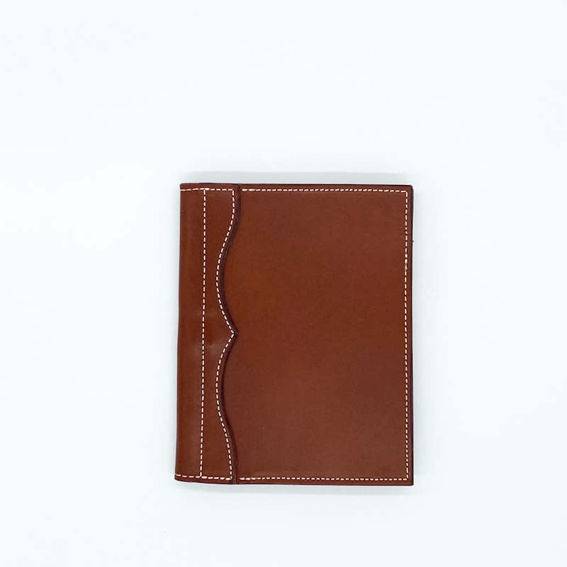 Leather Padfolio, small, scalloped