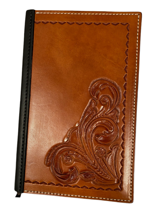 Journal with tooled leather cover 