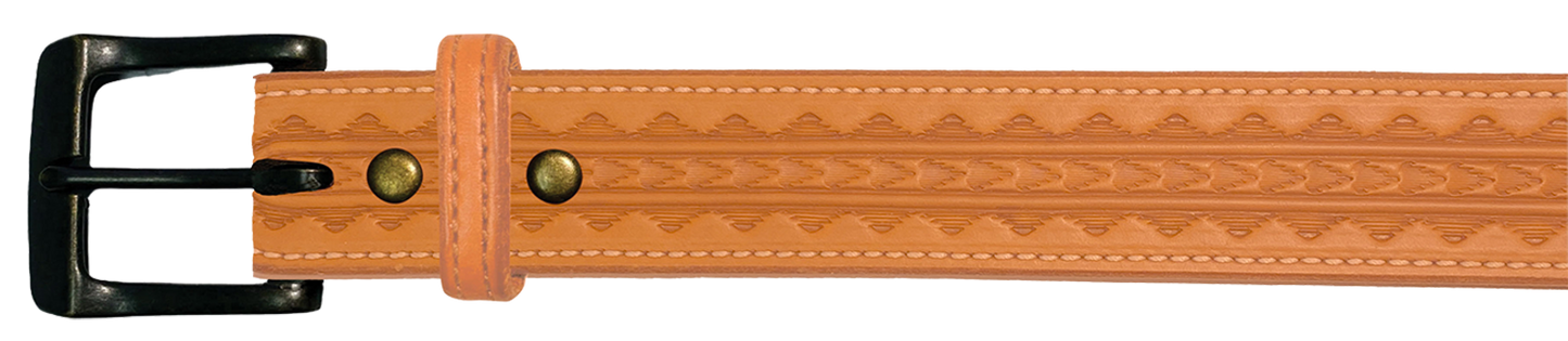 Leather Belt, 1 1/2" with tooling design