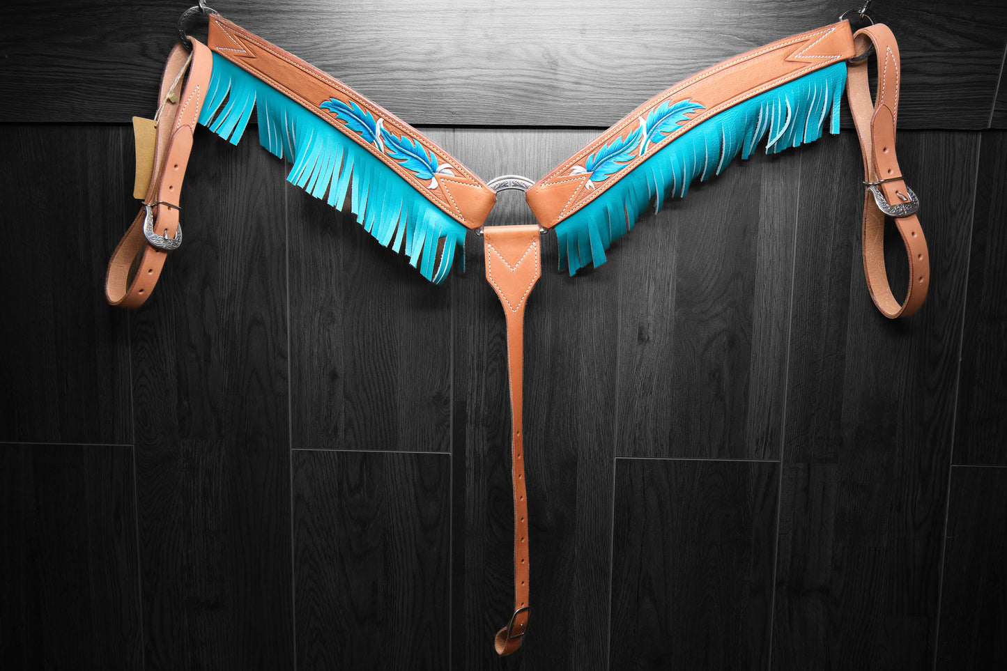 Breastcollar, Standard, hand tooled and hand painted