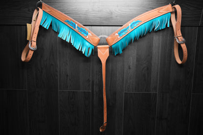 Breastcollar, Standard, hand tooled and hand painted