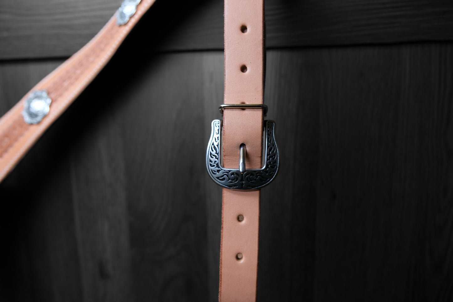 Breastcollar, Working, border tooled with conchos