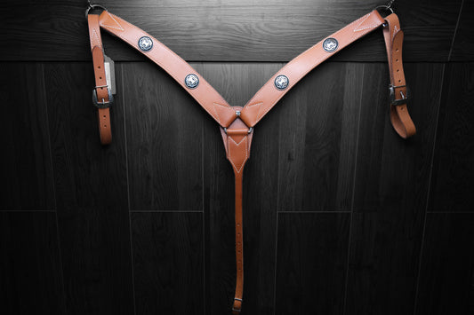 Breastcollar, Working, plain with conchos