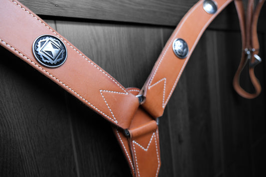 Breastcollar, Working, plain with conchos