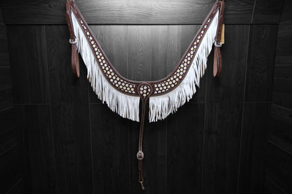 Breastcollar, Pulling Collar, border tooled and hand painted