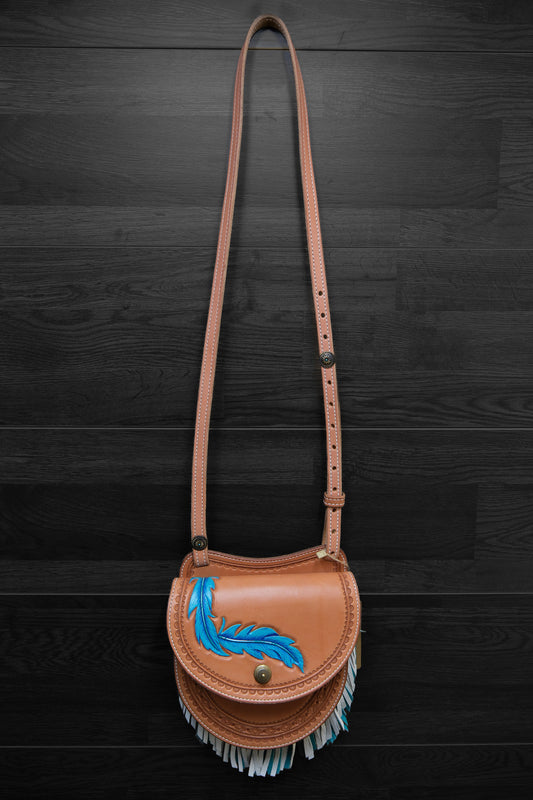 Purse, cross body with fringe