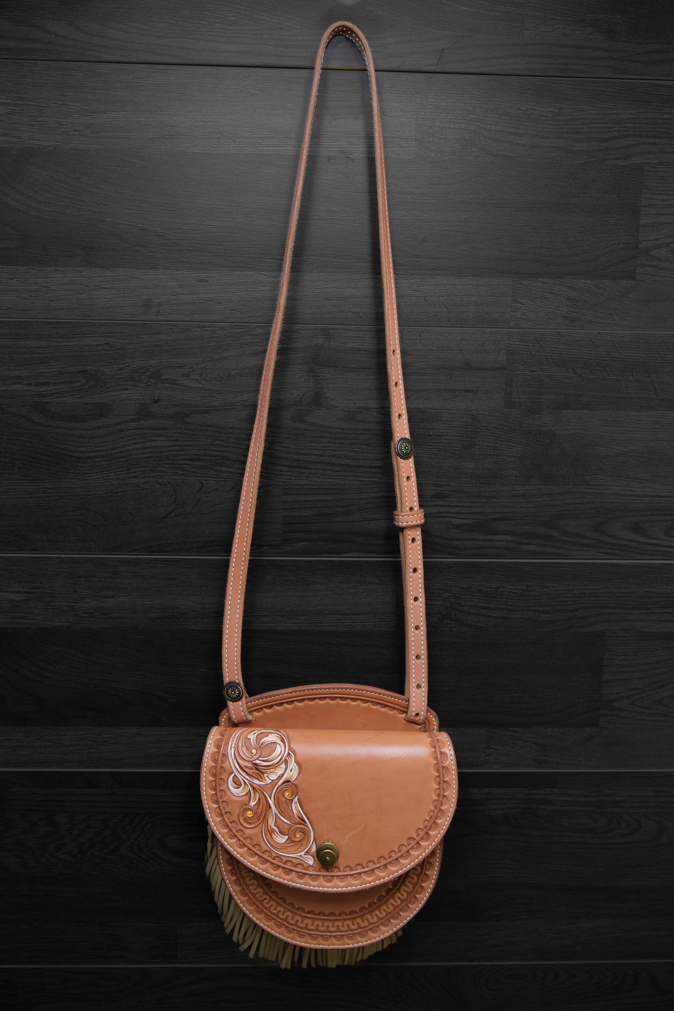 Purse, cross body with fringe
