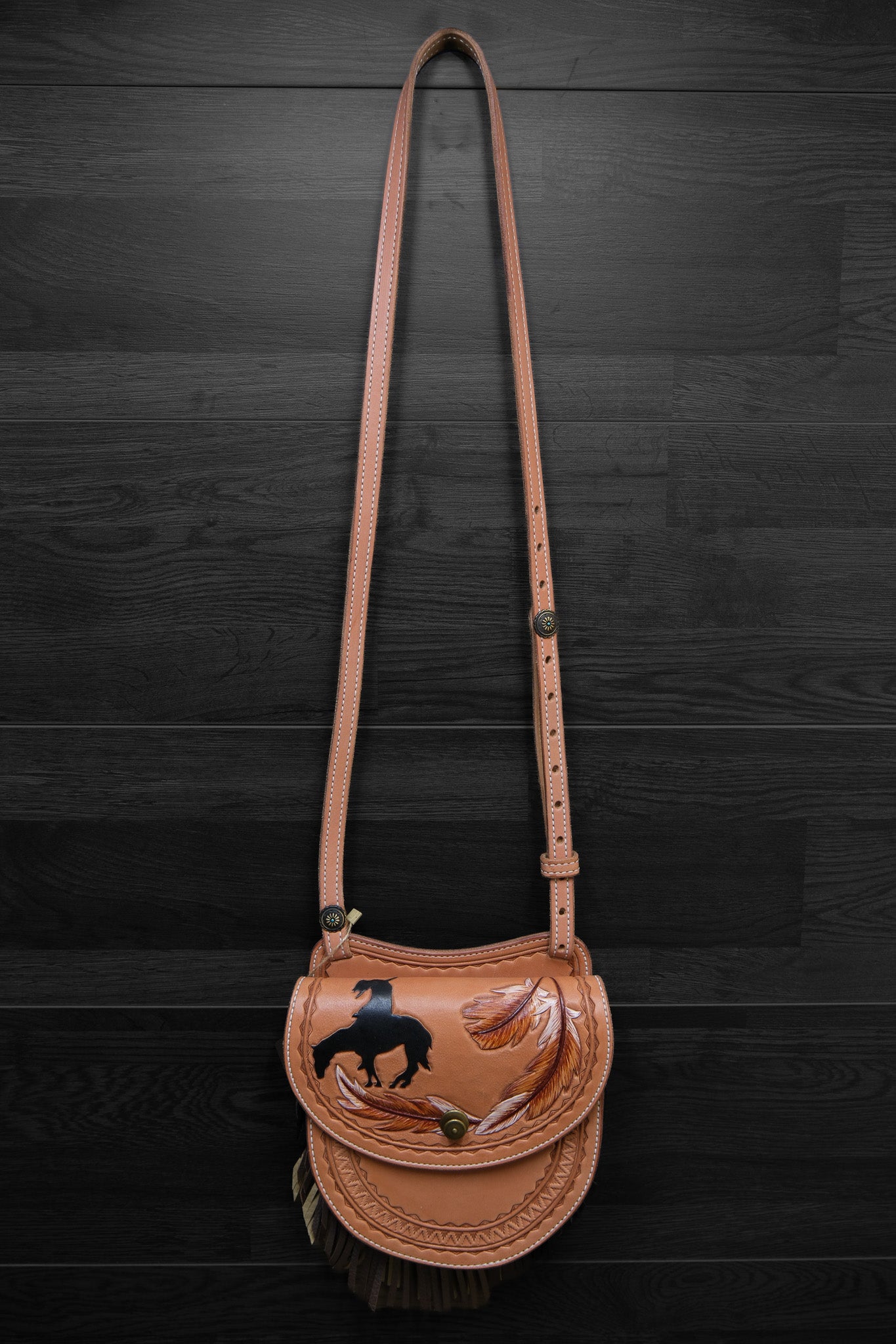 Purse, cross body with fringe