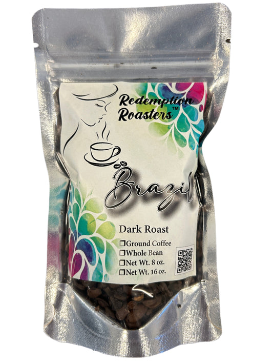 Redemption Roasters Brazil label