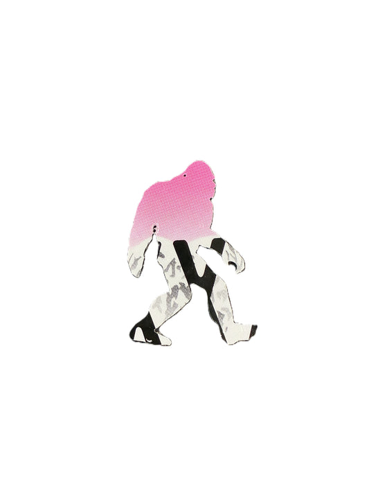 License Plate Bigfoot Ornament - Breast Cancer