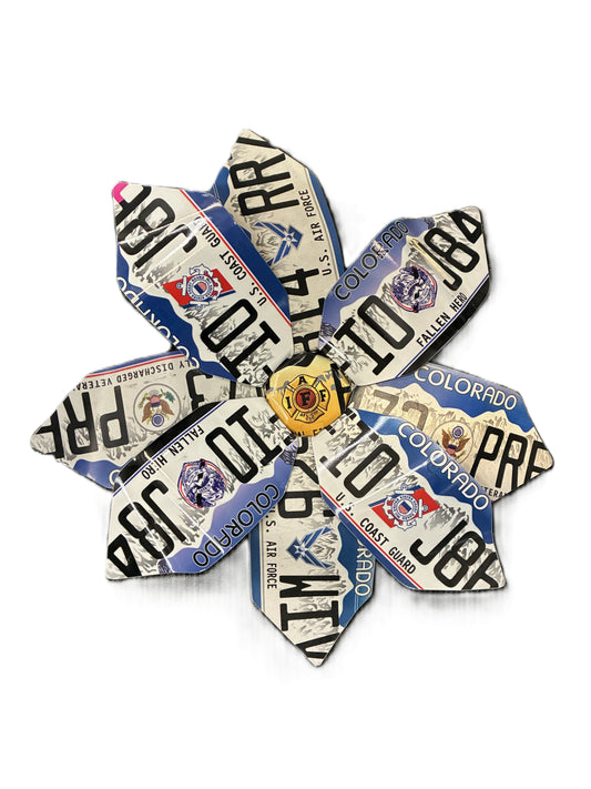 License Plate Flower - Military