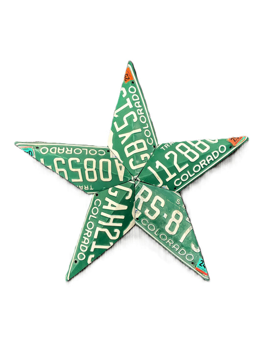 License Plate Star - Green