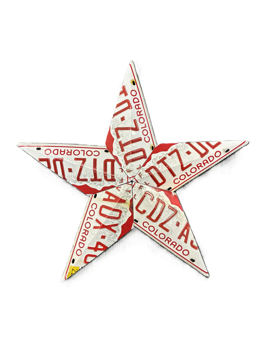 License Plate Star - Red