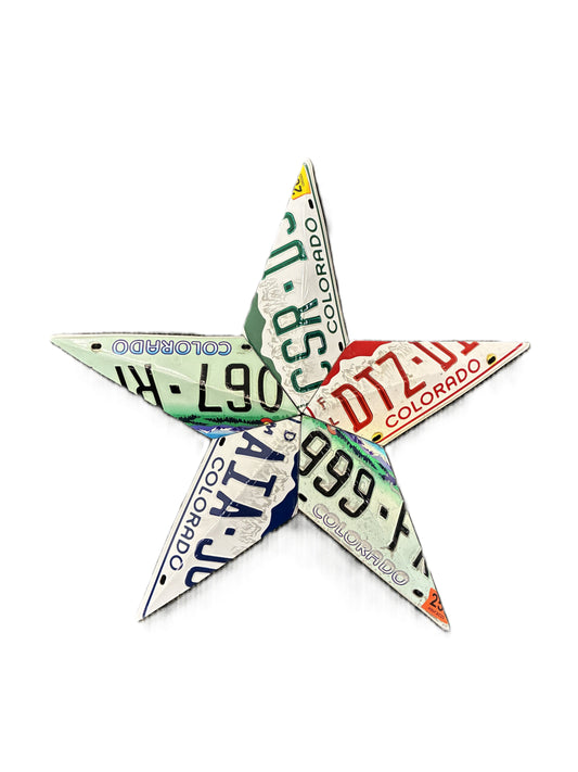 License Plate Star - Multicolor