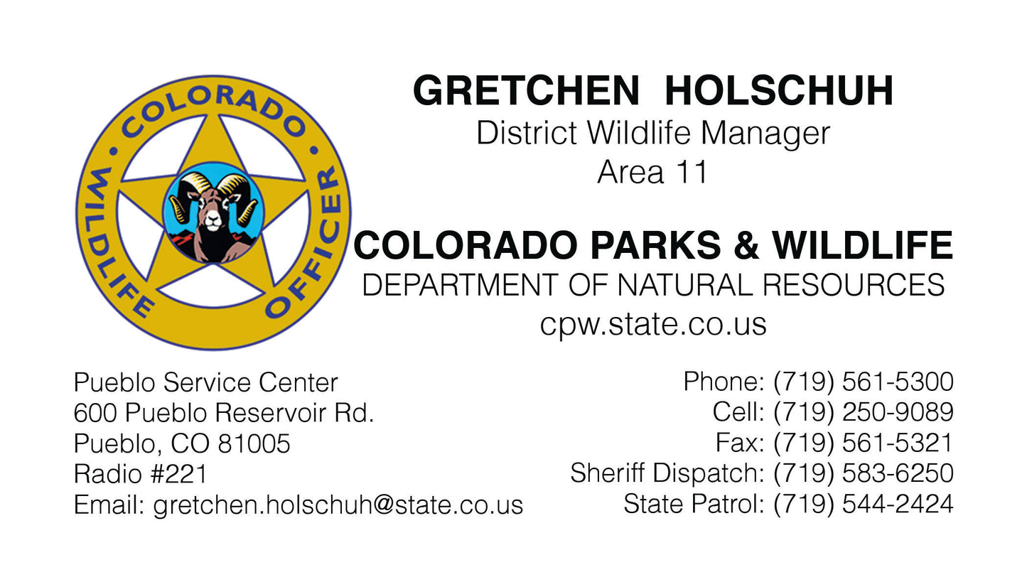 image of parks and wildlife business card