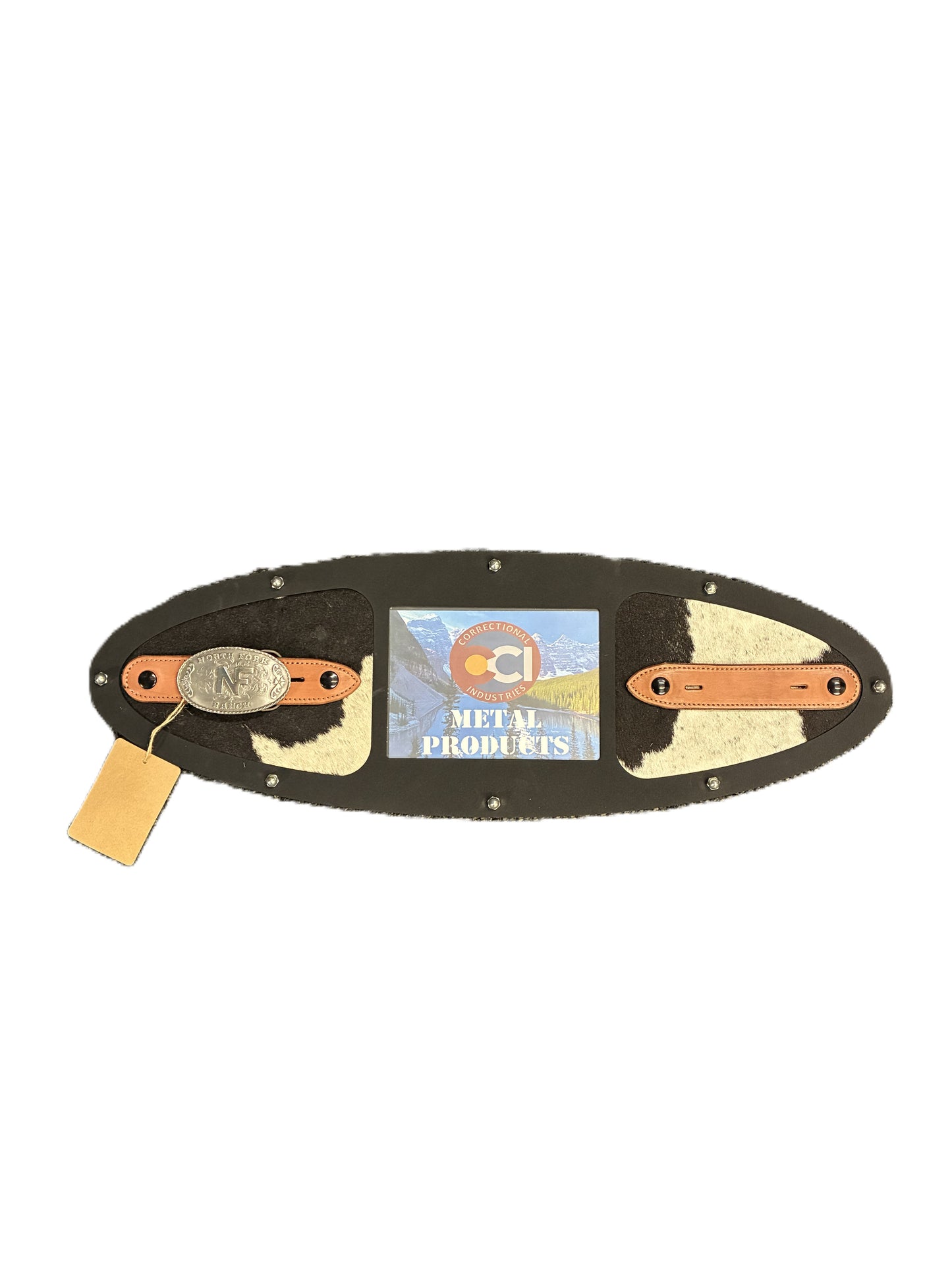 Metal Belt Buckle Display - Oval