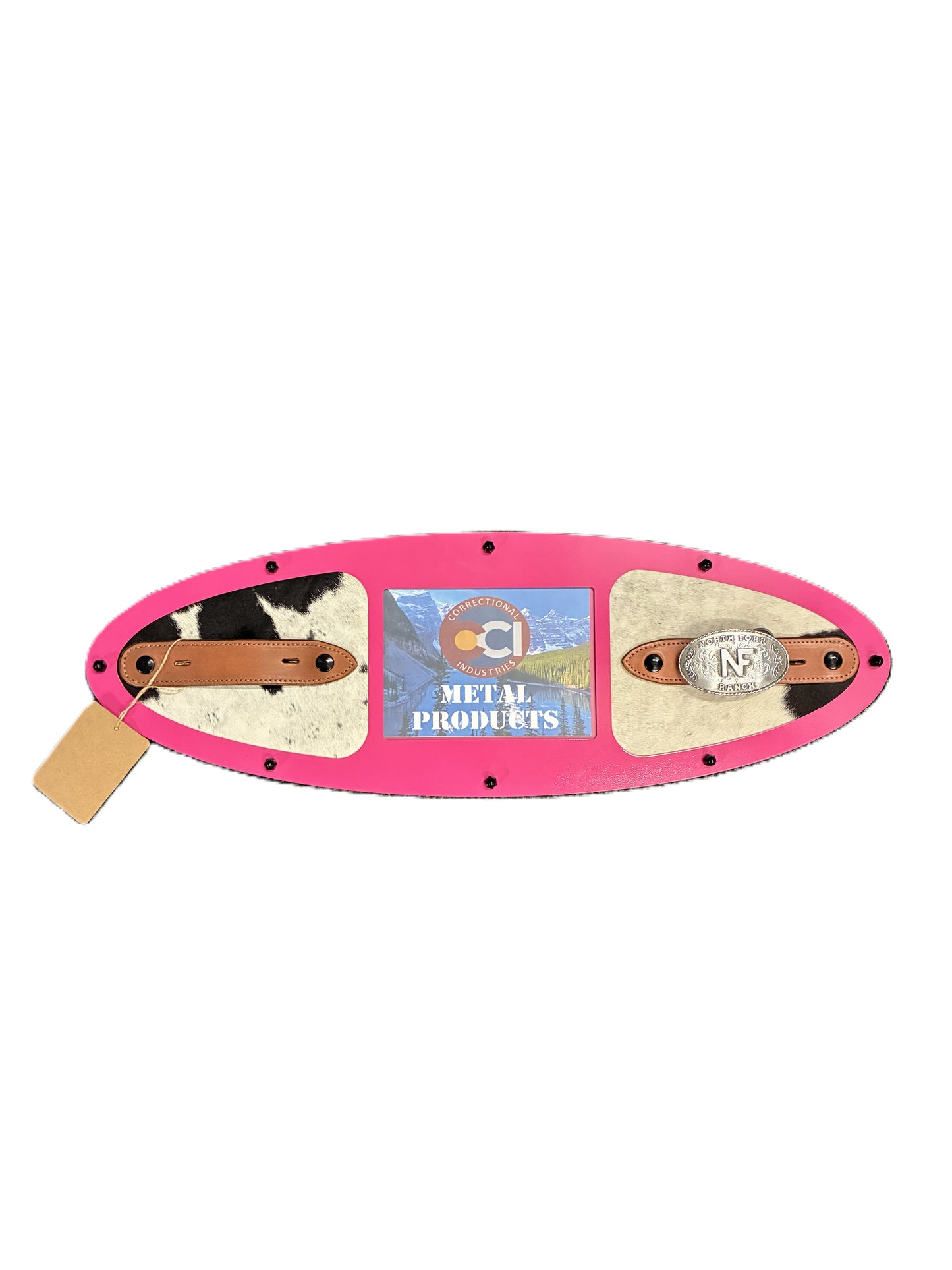 Metal Belt Buckle Display - Oval