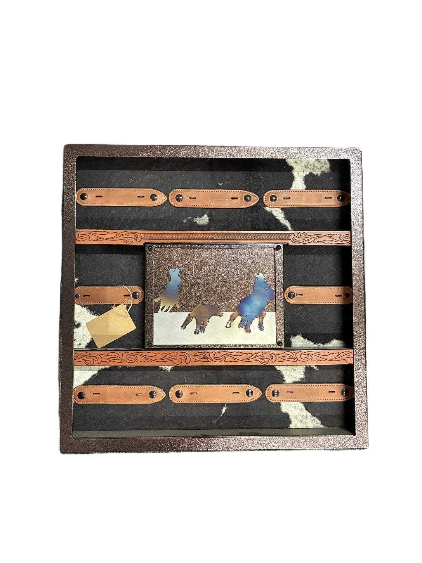 Metal Belt Buckle Display - Square