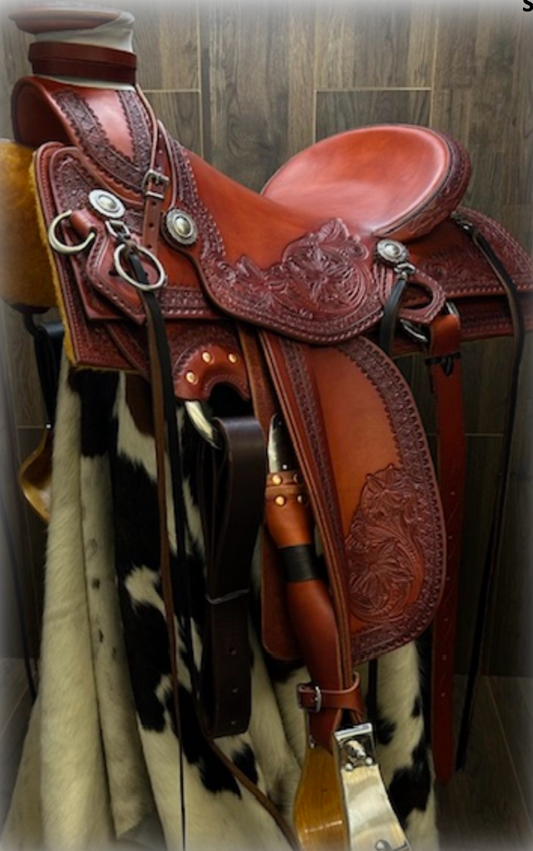 Saddle, Wade, Floral Tooled
