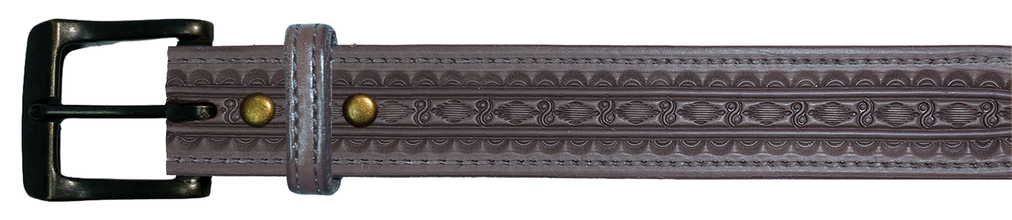 Leather Belt, 1 1/2" with tooling design
