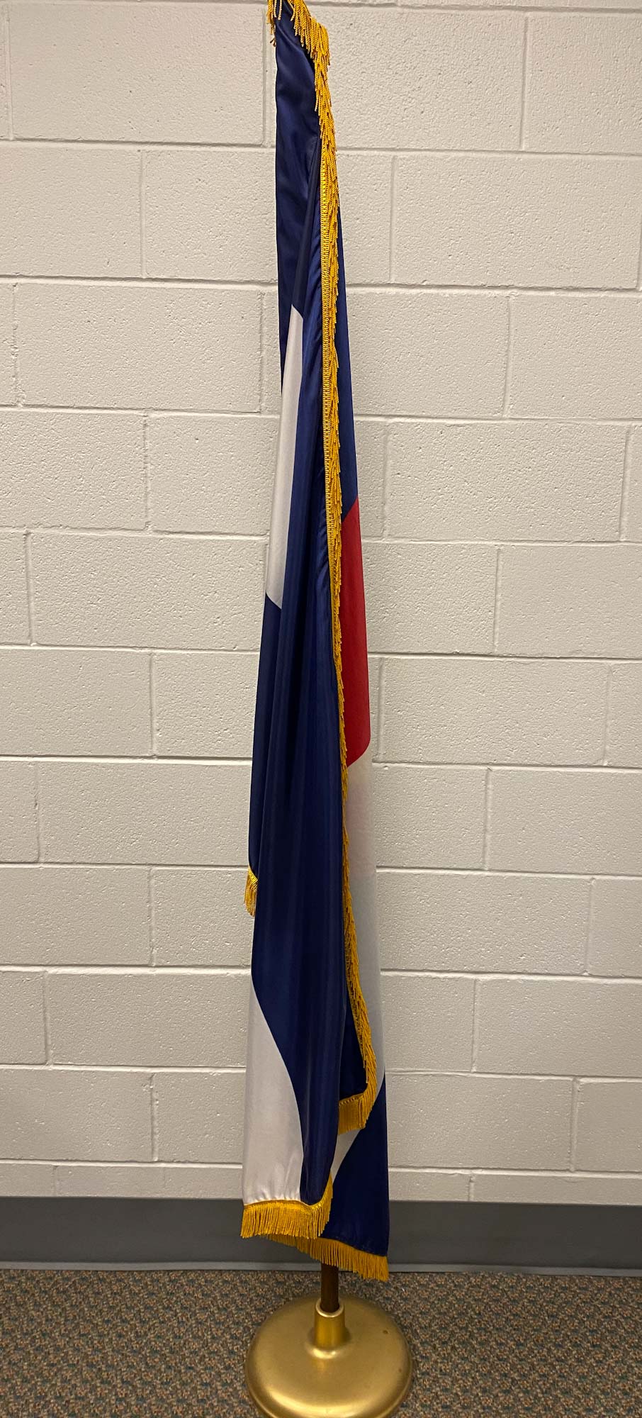 colorado flag on indoor flag pole